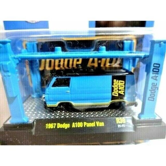 M2 1967 Dodge A100 Panel Van Diecast Car Model Kit Toy Rim Sets Black Blue NIB - Picture 2 of 4